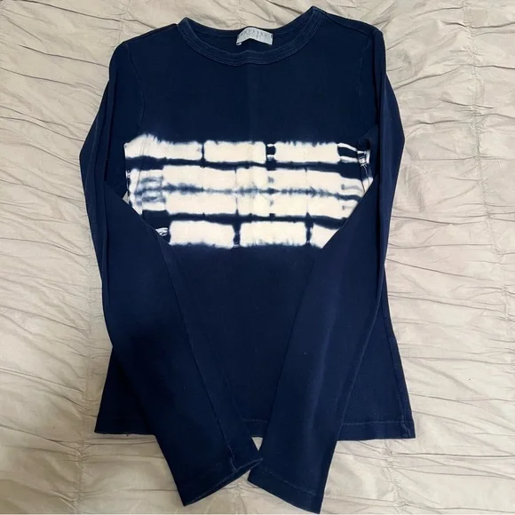 Express blue tie dye long sleeve top, M - Picture 6 of 6